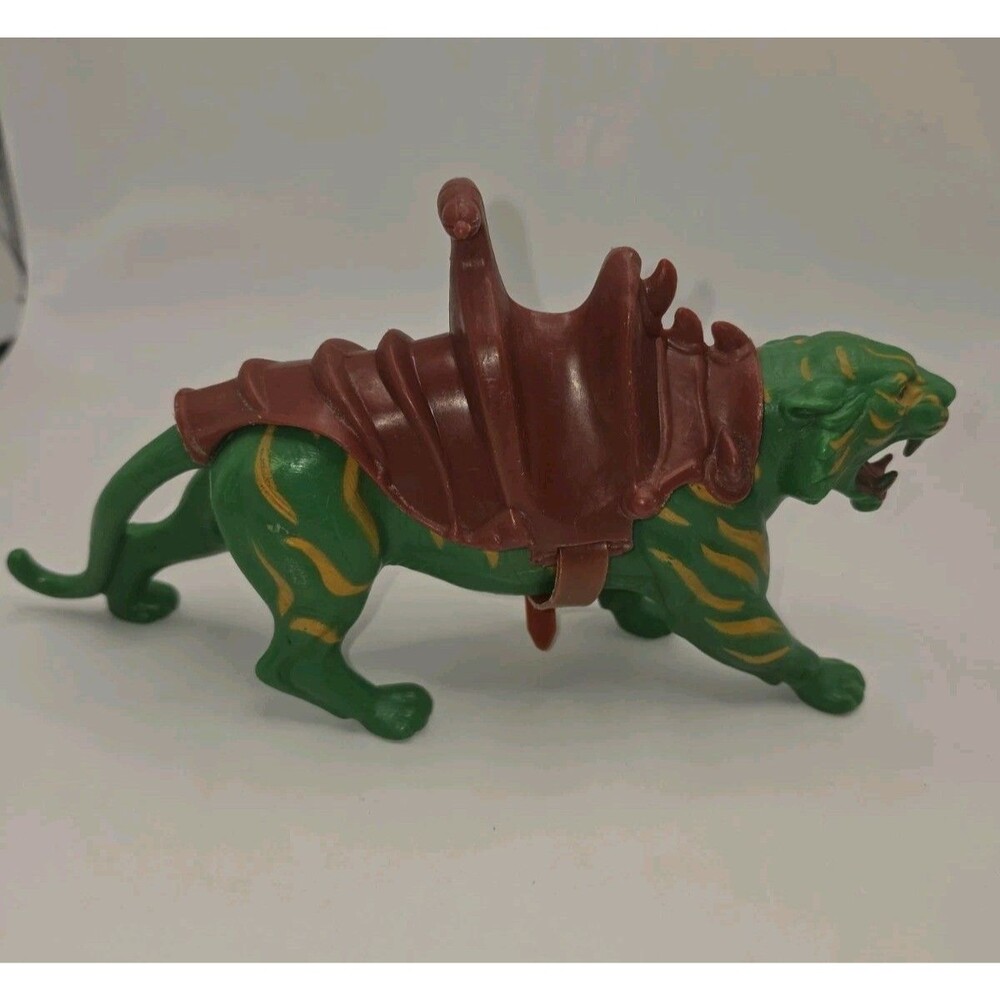 Vintage 80s MOTU Battle Cat With Saddle Original He-Man Mattel